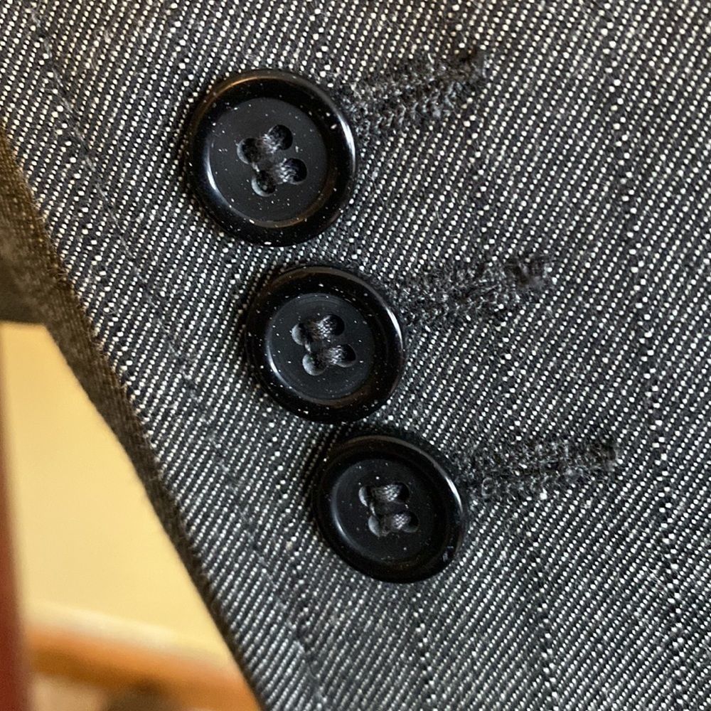 Express Three Button Grey Stretch Blazer Jacket. … - image 7